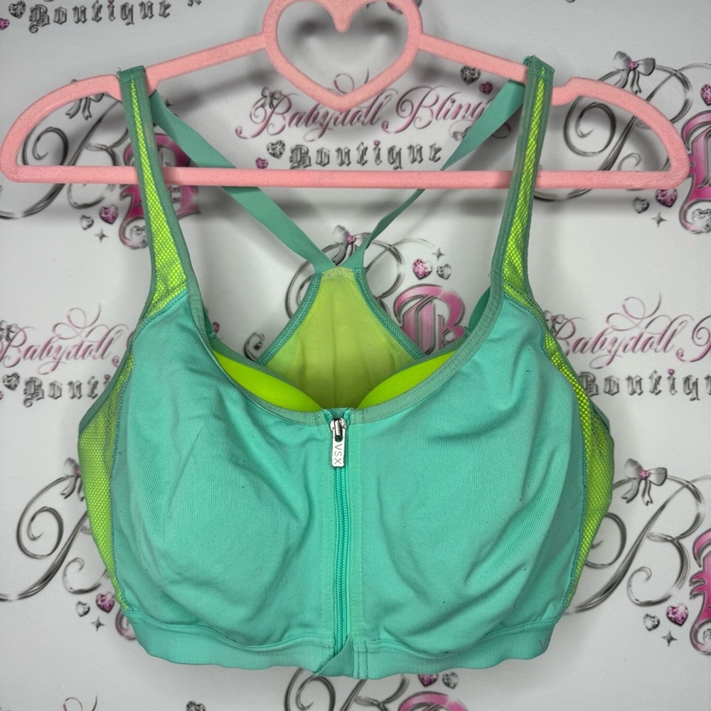 Victoria secret sport sports bra dual Mint Green and Neon Yellow Sports Bra